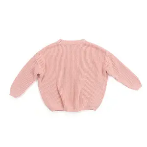Toddler Baby Girl Boy Knit Sweater Round Neck Long Sleeve Pullover Sweatshirt Warm Fall Winter Clothes
