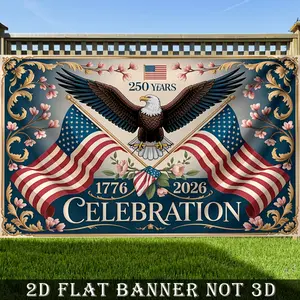 American Flag Eagle Backdrop Patriotic Celebration Photography Background, USA Theme Tapestry Wall Hanging, Premium Polyester Party Banner For Birthday Party, Holiday Event, Outdoor Gathering Decoration Supplies