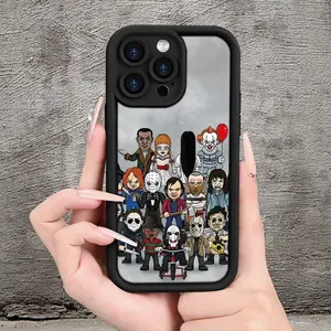 Phone case: Gao Zhu Horror Character Group Photo Design Phone Case, Compatible with iPhone 17/16/15/14/13/12/11/XS/XR/X/7/8 Plus/Pro/Max/ - Creative Fashion Design, Unisex, Gift for Friends, Family, Boyfriend, Girlfriend