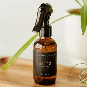 Malibu Room Spray - Coconut Mango Linen Spray - Tropical Beach Home Fragrance - Summer Air Freshener - 4 oz Glass Bottle