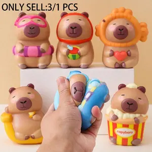 3/1 pcs-Cute Animal Decorative Figurine, Durable Rubber Squishy Ornament, Perfect Gift for Parties & Holidays, Kids Party Supplies