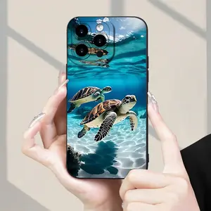 This innovative phone case features a fun sea turtle design and is very popular. It provides shockproof protection for various iPhone models and is suitable for both boys and girls
