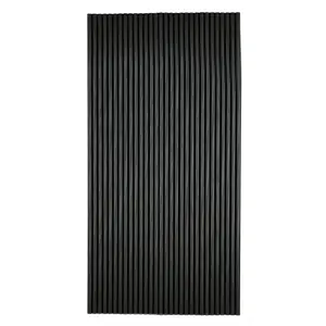 Black Flexible 3D Fluted Semi-Circle Shiplap Wood Wall Panel