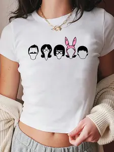 Bob Burger Family Baby Tee Women, Belcher Family Baby Tee, Bob Belcher, Louise Tina Belcher Baby Tee, Bob Burgers Fan Gift