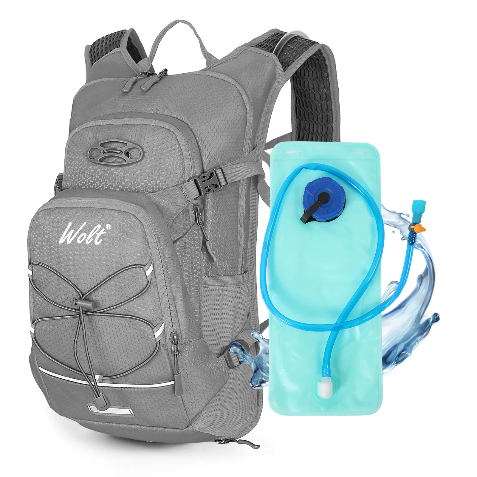 Wolt 18L Hydration Backpack with 2L Leakproof Water Bladder and Multiple Pockets - Unisex Road Cycling Gear for Hiking and Outdoor Sports