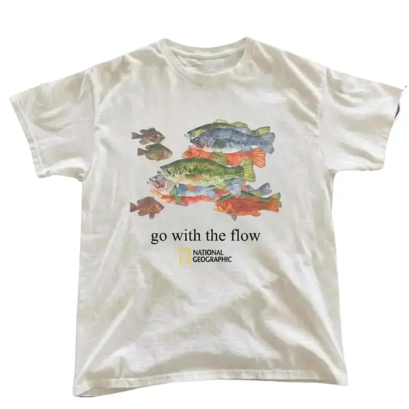 Vintage National Geographic Fish T-Shirt, Cute Bass Trout Fishing Graphic Tee, Outdoor Nature Lover Meme Shirt, Gildan Unisex Comfort Fit