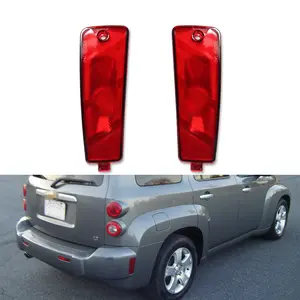 2pcs Red Lens Rear Bumper Side Marker Reflector lamps Lights For 2006 2007 2008 2009 2010 2011 Chevrolet HHR,Replace OEM 20890411; GM2860109