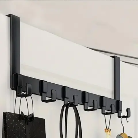 Wall-Mounted Over-the-Door Hook, Durable Sturdy Punch-Free Door Back Hanging Rack, Home Organizer for Clothes & Bags, Hook Storage Rack, Wall Hooks, Wall Hanger Hook, Convenient Hook, No Drill Hook