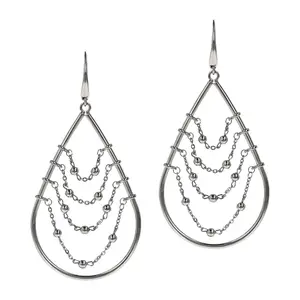 Steel By Design Teardrop Chain Drop Earrings