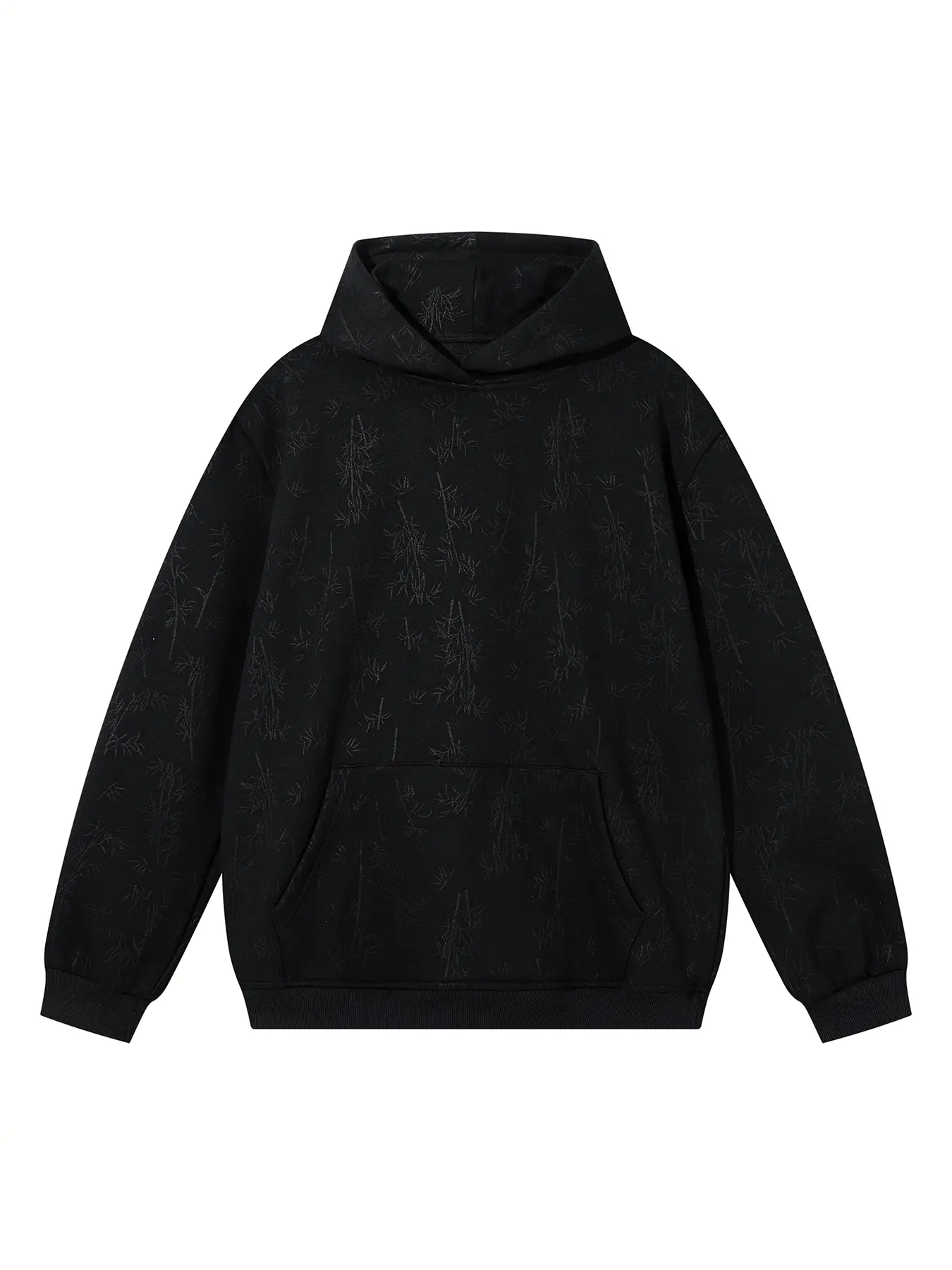Men's Fall Winter Bamboo Forest Print Hoodie, Casual Fashion Pullover Sweatshirt, Trendy Sports Jacket, Comfortable and Stylish Outerwear