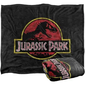 Jurassic Park Classic Logo Officially Licensed Silky Touch Super Soft Throw Blanket 50" x 60"