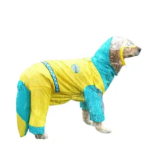 Playful Dinosaur Dog Raincoat – Waterproof Puppy Poncho with Detachable Tail – Cute & Functional for Wet Walks Large