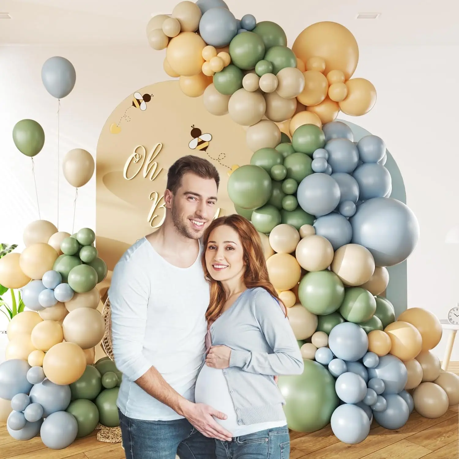 146Pcs Blue and Green Balloon Arch Kit, Different Sizes 18 12 10 5 inch Green and Blue Yellow Nude Confetti Balloons for Birthday Party Decorations - Home Improvement.