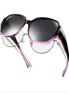 Unisex Fashionable Tinted Lens Sunglasses, Trendy Versatile Sunglasses for Everyday Use, Fashion Accessories for Outdoor Activities, Modern Trendy Sunglasses