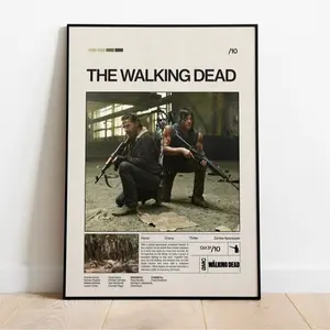 The Walking Dead Art Poster, Contemporary Wall Decor, Modern Home Aesthetic, Interior Decoration Print