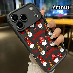 Phone Case for iphone 17 Pro Max 16 Plus 15 14 13 12 11 XR Air E Gnome Christmas Joy Full Coverage Reinforced Lens Protection Durable Soft Cover for Girl