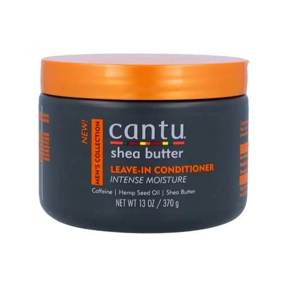 Cantu Shea Butter Men's Leave-In Conditioner, Daily Hair Refresh for Bouncy, Natural Curls, with Hemp Seed Oil & Frizz Control, 13.5 fl oz
