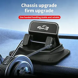 Universal Car Phone Holder, 360-Degree Rotatable, Suitable for Car Navigation Dashboard, Adjustable Horizontal and Vertical Angles, Anti-Slip Vacuum Mount