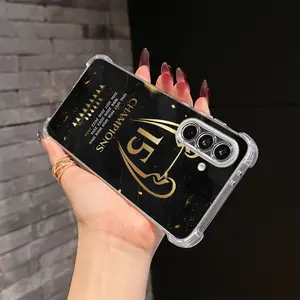 Champions M-Madrid Phone Case Suitable for Samsung Galaxy S25 S24 A37 A57 A56 A26 A36 A17 A07 A55 A35 A06 A05 A14 A24 A34 A54 A16 A05S A25 A15 A04E A04 S23 S22 S21 S20 FE Ultra Plus Edge 4G 5G Anti Fall Protection Transparent Soft Back Cover