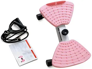 Adjustable Twist Stepper with Hand Resistance Bands, Compact Step Fitness Machine for Legs, Glutes, and Core Training press Trainer Ab Twisting Waist Portable