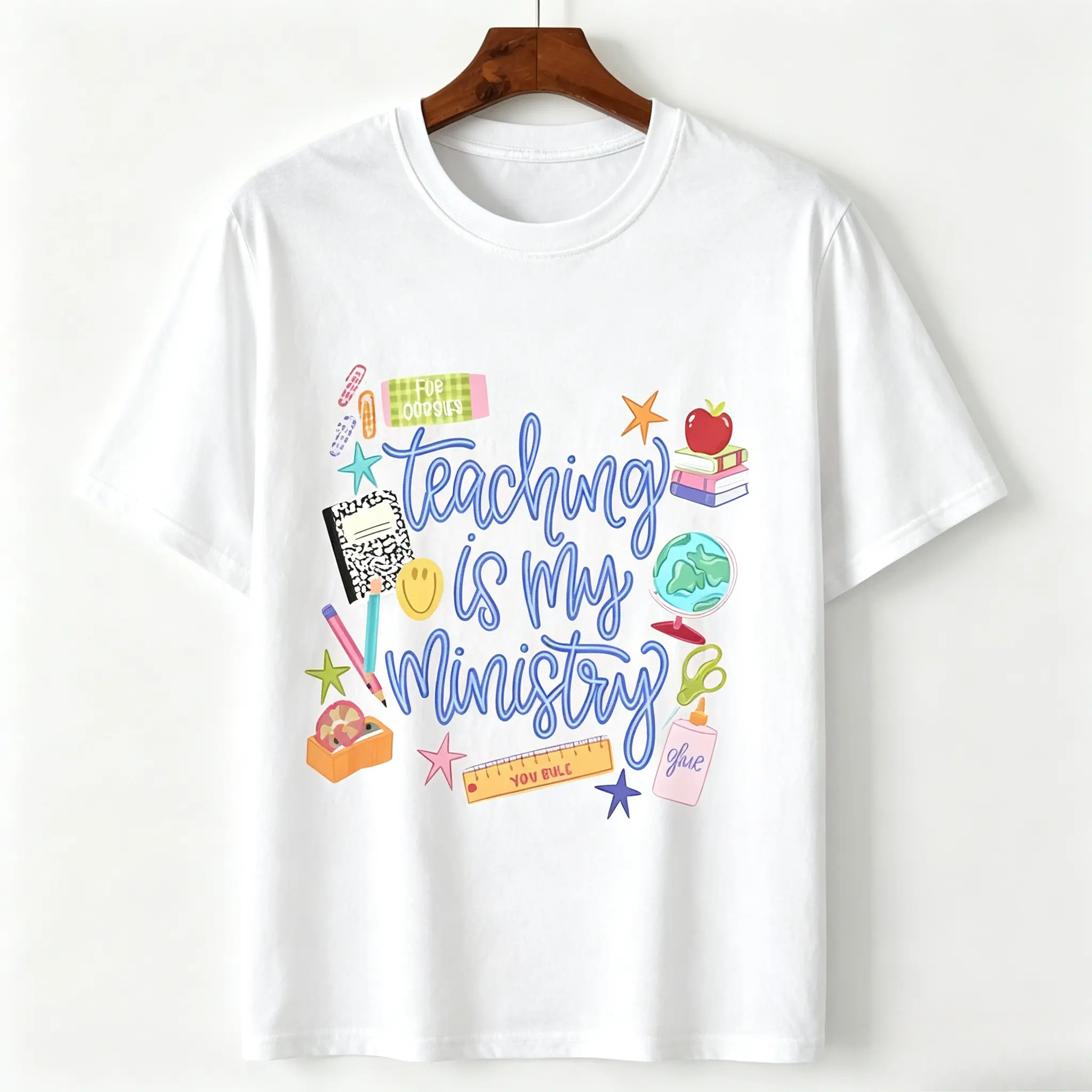 Teaching Is My Ministry Shirt, Christian Teacher Tee, Faith Based TShirt, Inspirational Educator Gift, Kindergarten Teacher Shirt, Religious School Shirt for Women
