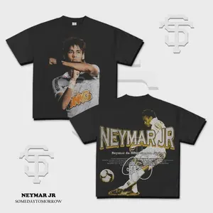 Neymar TShirt, Soccer Fan Shirt, Neymar Fan Merchandise, Football Tee, Sports Gift, Neymar Gift, Graphic Tee Oversized Heavyweight Cotton Tshirt , Gift For Him