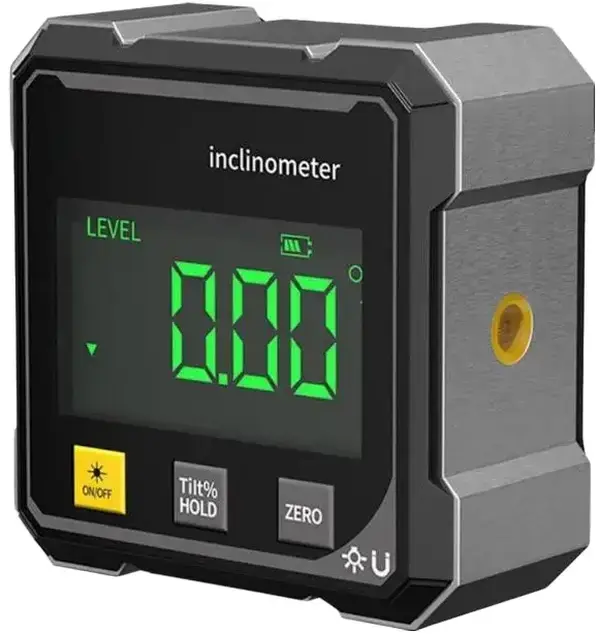 Digital Laser Angle Finder Protractor Tool, 4×90° High Accuracy Measuring Tool with Large LED Display, Magnetic Base, USB Rechargeable for Woodworking, Metalworking, Construction & DIY