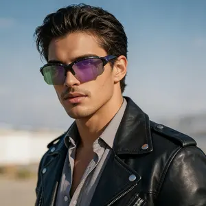 Polarized fishing sunglasses Outdoor sports glasses Light cycling one-piece polarized sunglasses Colorful sunglasses