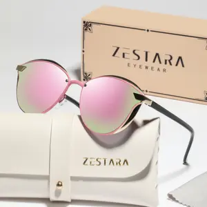 Zestara Adventure-Proof Sunglasses 5-Sport Tested Hiking Cycling Camping Beach Ready Pink Mirrored Lenses with Free Luxury Gift Box