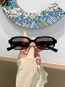 Women's Plastic Wide Leg Rectangular Full Frame Glasses, Lightweight Casual Fashion Eyewear, Simple Elegant Versatile Style, Square Frame Eyeglasses