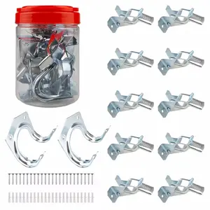 D ProTool Hub 12PCS Spring Snap Mop Clips, Hardware Fastener Hooks for Mop Organization