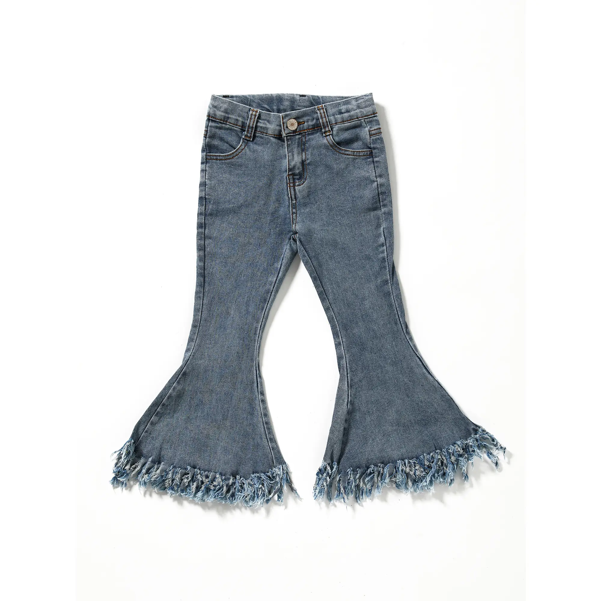 Blue Print Casual bottoms Tassels Girls Jeans
