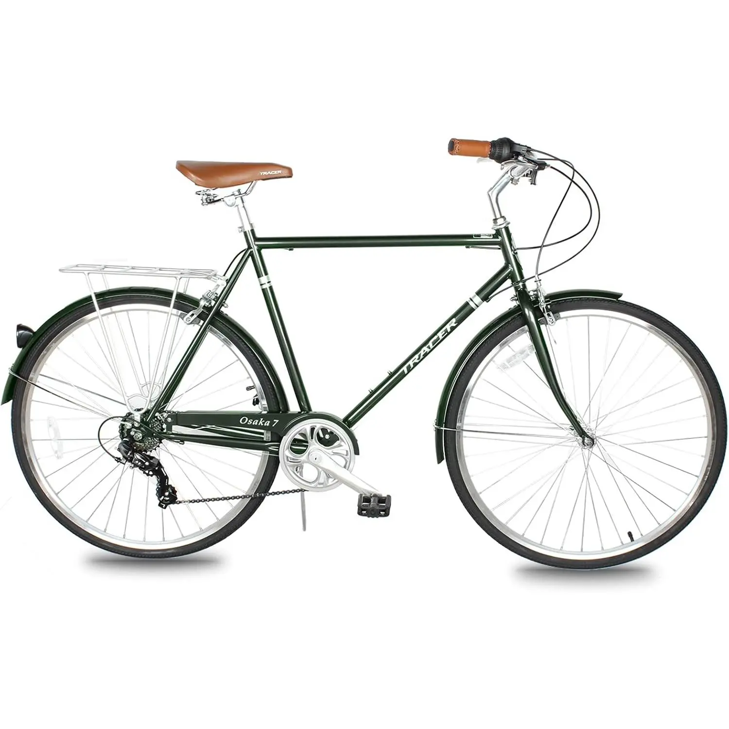 Tracer Osaka Hybrid Bikes for Women/Men,Steel Frame, 7-speed/Inter-3 Speed