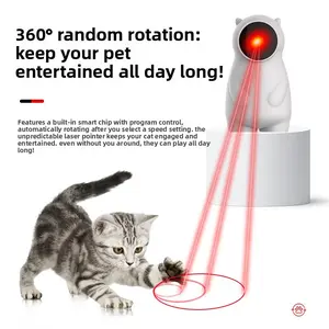 Interactive Infrared Cat Teaser Toy for Indoor Pets, Smart Self-Moving Interactive Toy for Cat Kitten and Small Dog, USB Rechargeable Motion Activated Play Toy