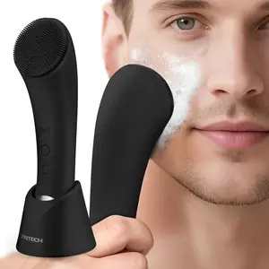 PRITECH Electric Facial Cleansing Silicone Brush with Heat-Assisted Absorption & Adjustable Vibration Modes for Deep Cleansing & Gentle Exfoliation   mothersdaygift