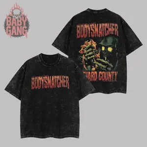 [Baby Gang] Bodysnatcher V3 - HELL IS HERE, HELL IS HOME Tour 2026 - Chaos & Carnage 2026 Heavy Metal Washed Tee Bodysnatcher Tour 2026 Deathcore Unisex Oversize Rock Band Cotton Gift For Rock Music Lovers Vintage Fan Merch