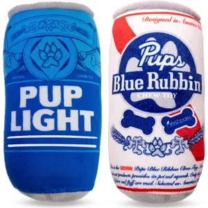 Pup Light and Pups Blue Ribbon Parody Toys - Funny Plush Squeaky and Crinkle Toys Gifts for Birthday