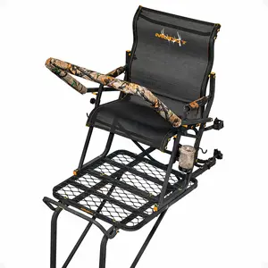 Muddy Boss Hawg 1.5 Deer Hunting 17 Foot Ladderstand Tree Stand w/Lumbar Seat