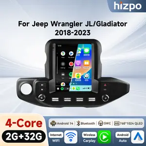 GPS Touch Screen Car Stereo  Wireless Android auto with WiFi for Jeep Wrangler JL 2018 - 2023 Gladiator Replacement Car Screen Audio Bluetooth