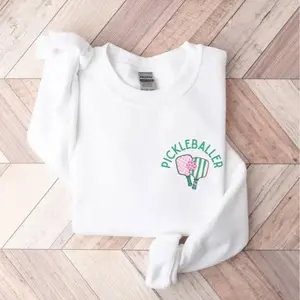 Pickleballer Sweatshirt, Preppy Pickleball Sweatshirt, Pickleball sweater For Women, Cute & Comfortable Athletic Gift