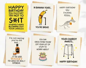 Funny Art Birthday Card Collection, Cheeky Birthday Card, Card For Boyfriend