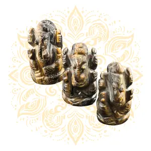 Gemstone Tiger Eye Ganesh