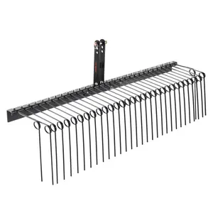VEVOR Tow Behind Landscape Rake,  72" Tow Dethatcher with 32 Steel Tines, Lawn Dethatcher Rake Attaches to Category 1, 3 Point Hitch for Tractor, for Leaves, Pine Needles, Straw, and Grass