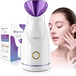 Nano Ionic Facial Steamer, Professional Facial Steamer For Deep Cleaning - Portable Facial Vaporizador, For Home Facial Sauna Spa (Purple)