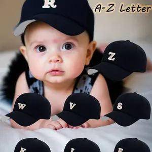26-Letter Baseball Cap, Adjustable Children's sun Hat, Unisex Design for Boys and Girls, Durable and Comfortable, Suitable for Sports and Casual Wear 1-3Y Flat Brimmed Hats