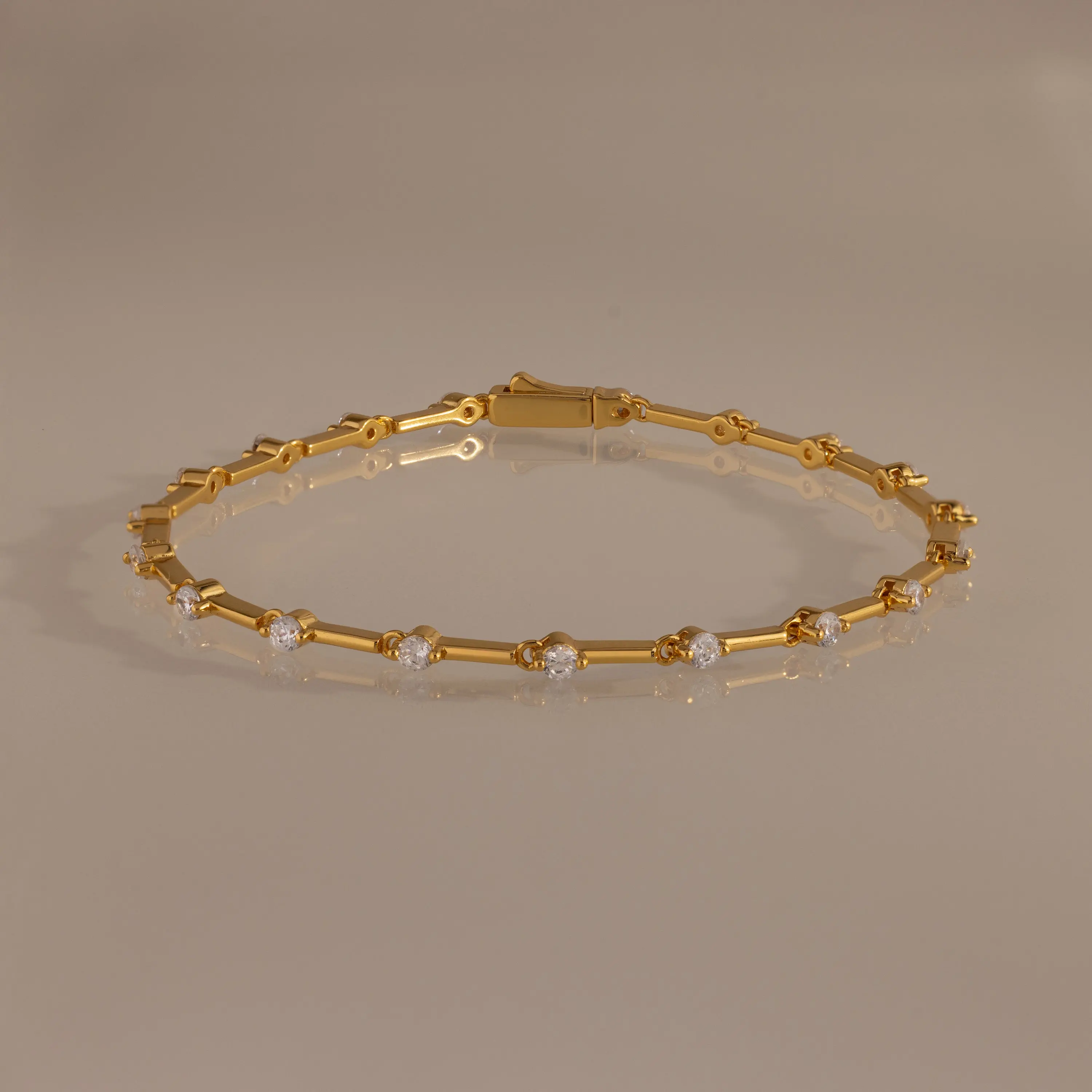 Sprinkle Diamond Tennis Bracelet by Caitlyn Minimalist - Dainty Crystal Bar Station Bracelet - Minimalist Jewelry for Women - Gift for Her