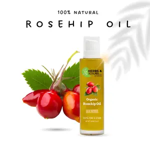 Herbs & Scrubs Rosehip Seed Oil - 100% Pure Cold Pressed Natural Face Oil for Skin Brightening & Moisturizing 4 fl oz