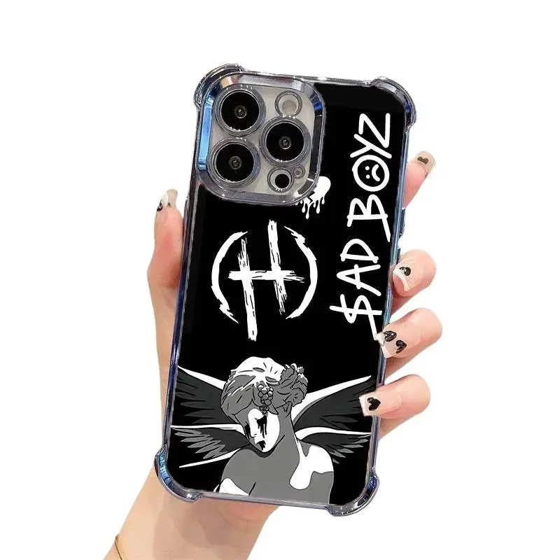 Sad Boyz 4 Life Junior H Silicone Plastic Cellphone Case - Shockproof, Antidrop Corners Protection Accessory for iPhone 11,12,13,14,15,16 Pro Max Devices