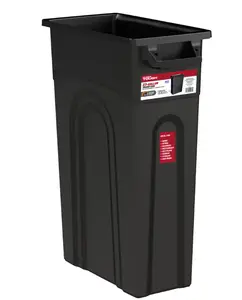 Hyper Tough 23 Gallon Heavy Duty Plastic Highboy Garbage Container, Black, 1 Each