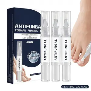 Antifungal Toenail Fungus Treatment Pen (3-Pack Value Set) - Professional nail repair solution for discolored and damaged nails - precise and non-greasy (12ml)